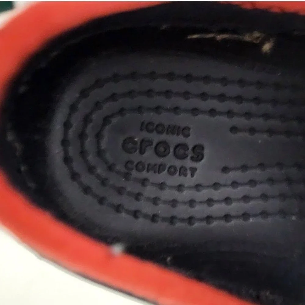 Crocs Swiftwater Wave Kids Sandals Black Red Water Shoes Size C14 9 Toddler